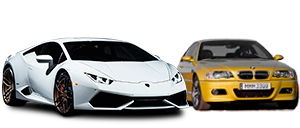Lamborghini Huracan EVO y Ferrari F430 Challenge y Ferrari Ferrari F430 Challenge y BMW Serie 3 Kit M